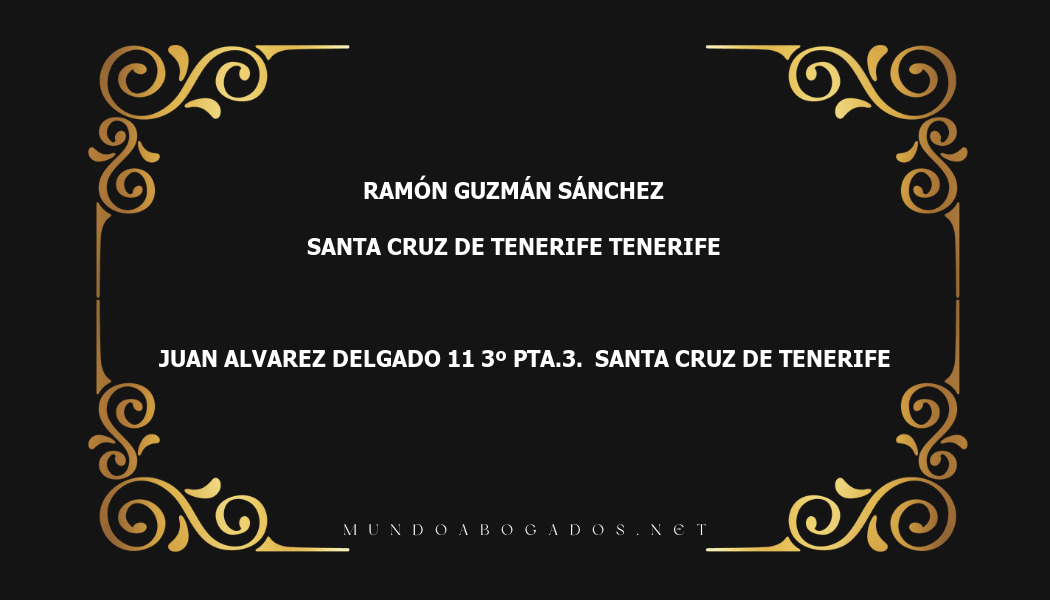 abogado Ramón Guzmán Sánchez en la localidad de Santa Cruz de Tenerife