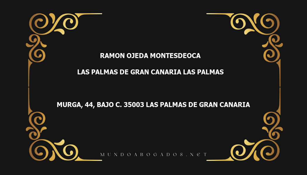 abogado Ramon Ojeda Montesdeoca en la localidad de Las Palmas de Gran Canaria