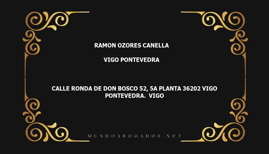 abogado Ramon Ozores Canella en la localidad de Vigo