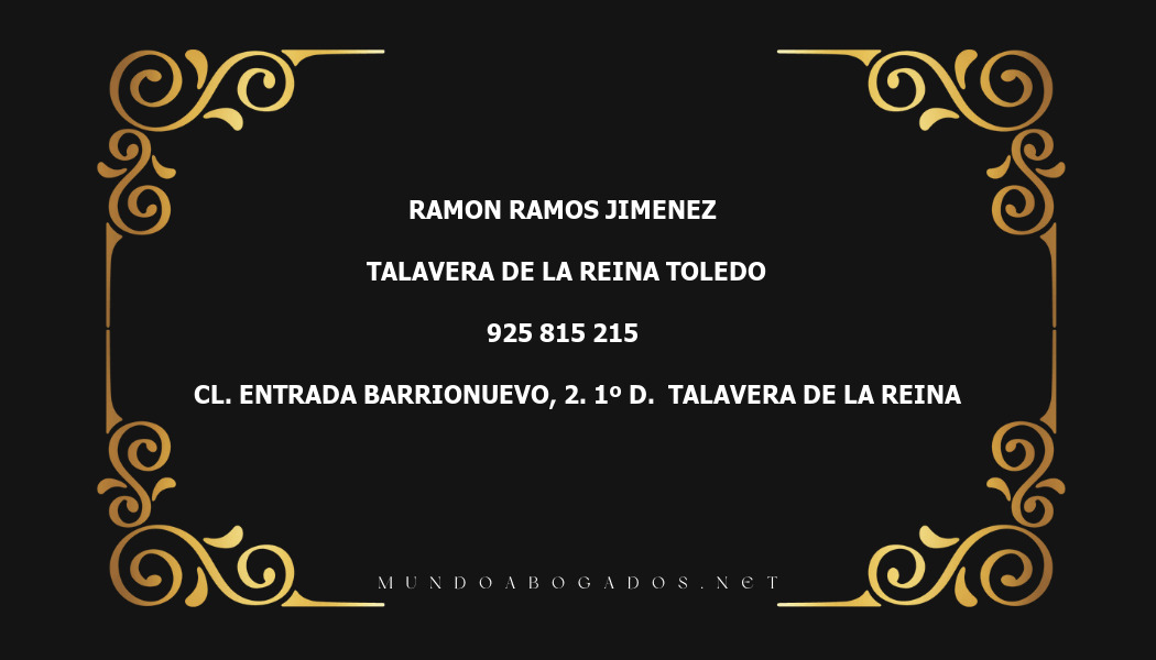 abogado Ramon Ramos Jimenez en la localidad de Talavera de la Reina