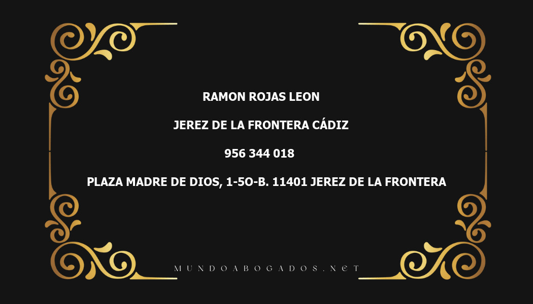 abogado Ramon Rojas Leon en la localidad de Jerez de la Frontera