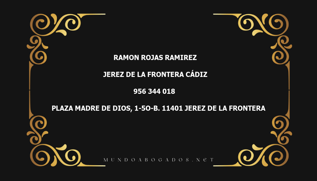 abogado Ramon Rojas Ramirez en la localidad de Jerez de la Frontera