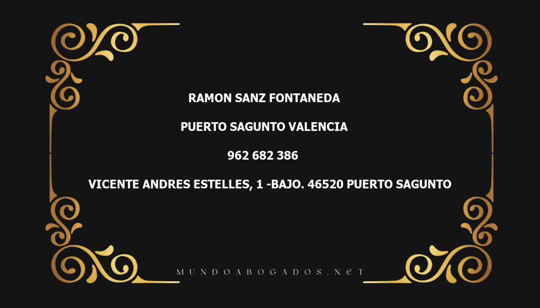 abogado Ramon Sanz Fontaneda en la localidad de Puerto Sagunto