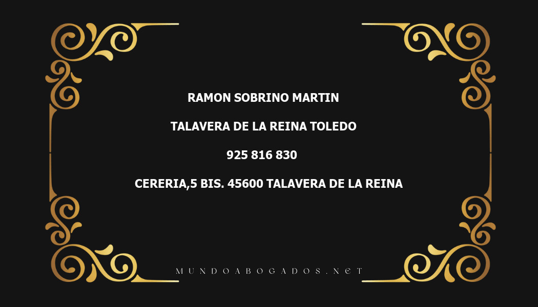 abogado Ramon Sobrino Martin en la localidad de Talavera de la Reina