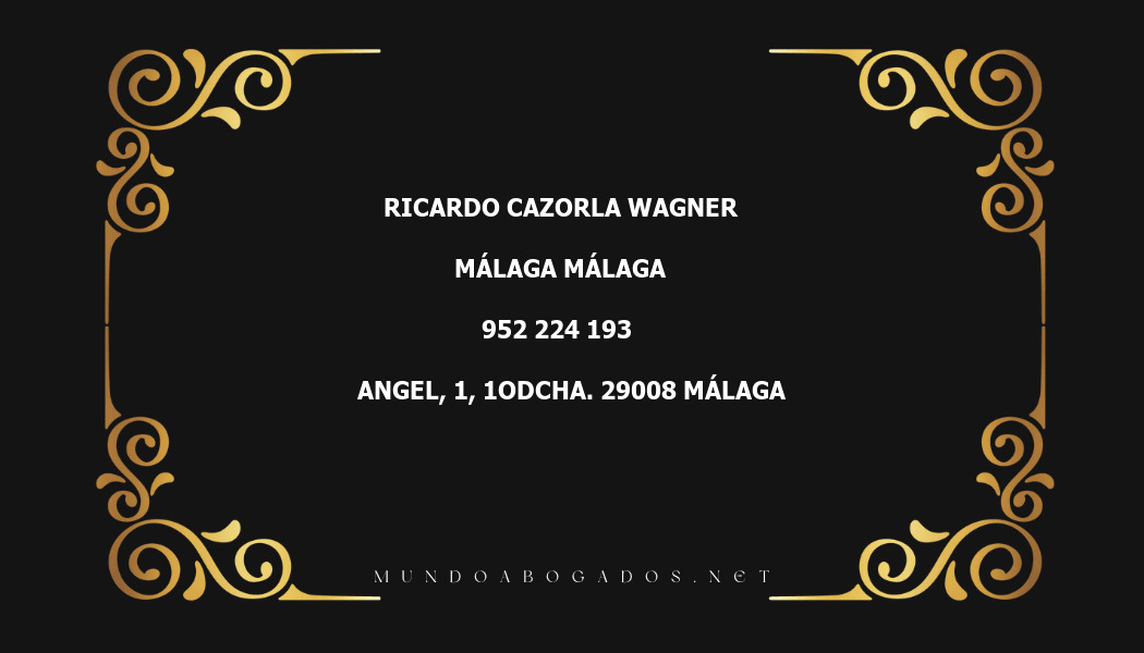 abogado Ricardo Cazorla Wagner en la localidad de Málaga