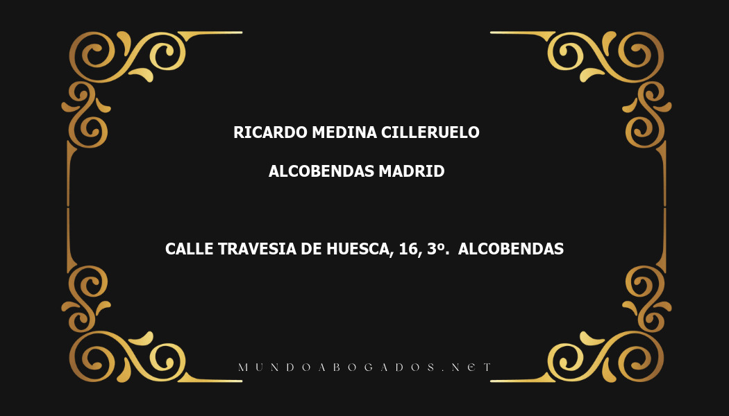 abogado Ricardo Medina Cilleruelo en la localidad de Alcobendas