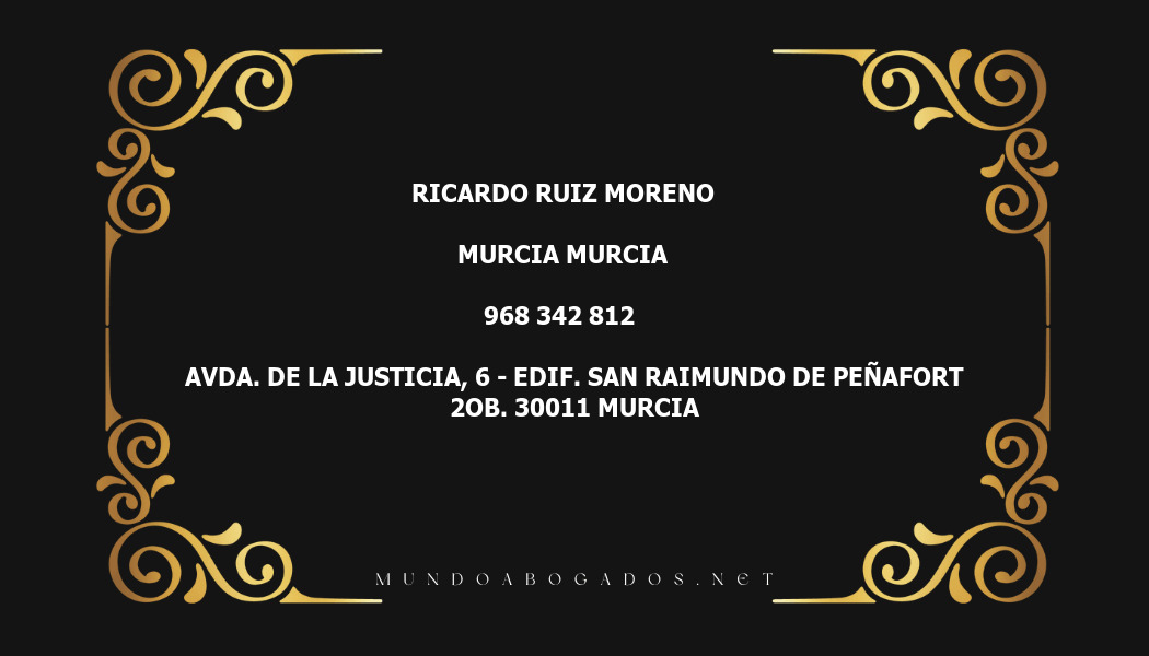 abogado Ricardo Ruiz Moreno en la localidad de Murcia