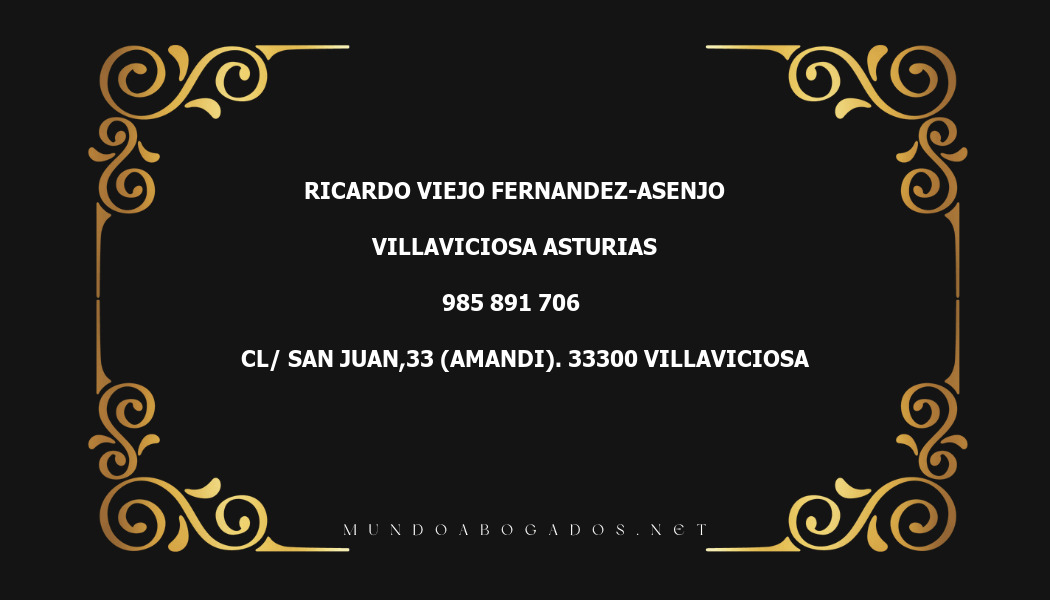 abogado Ricardo Viejo Fernandez-Asenjo en la localidad de Villaviciosa