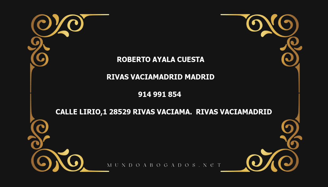 abogado Roberto Ayala Cuesta en la localidad de Rivas Vaciamadrid