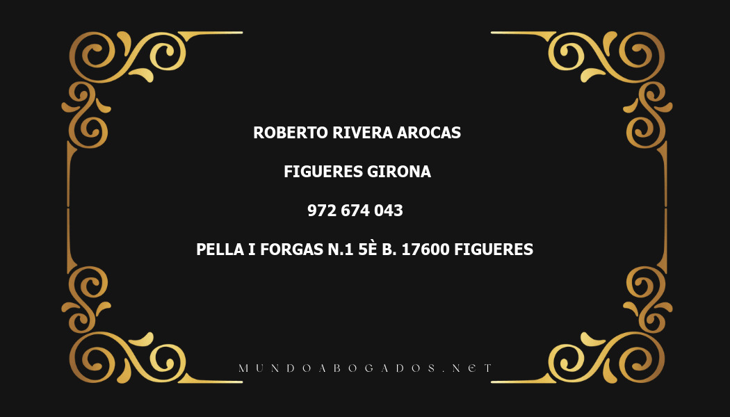 abogado Roberto Rivera Arocas en la localidad de Figueres