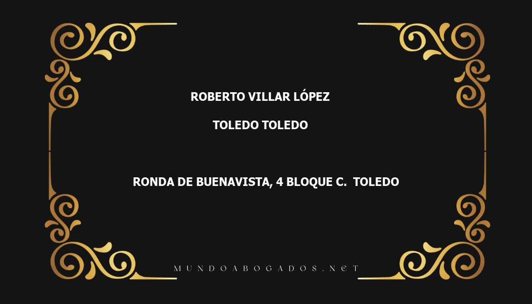 abogado Roberto Villar López en la localidad de Toledo