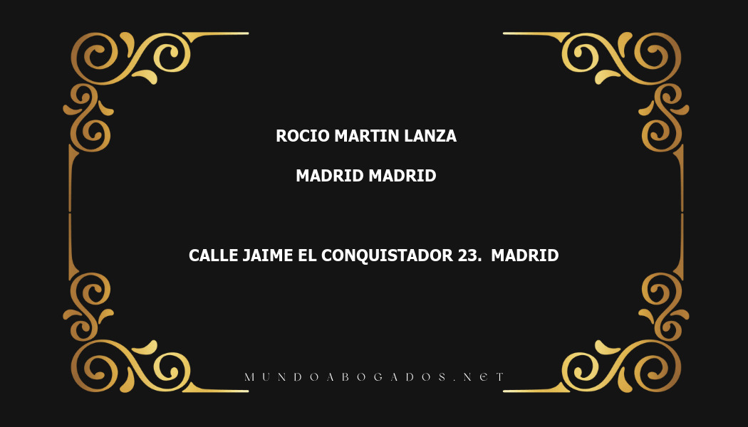 abogado Rocio Martin Lanza en la localidad de Madrid