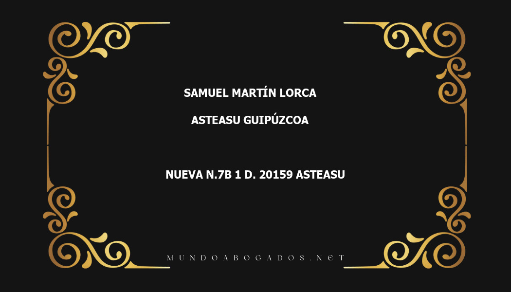 abogado Samuel Martín Lorca en la localidad de Asteasu