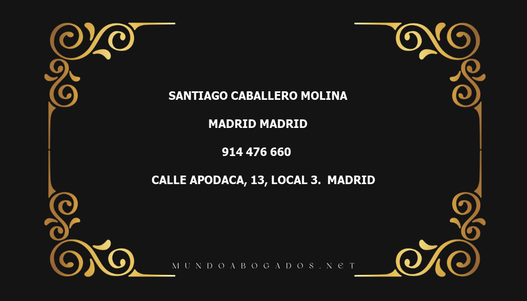 abogado Santiago Caballero Molina en la localidad de Madrid