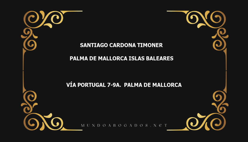 abogado Santiago Cardona Timoner en la localidad de Palma de Mallorca