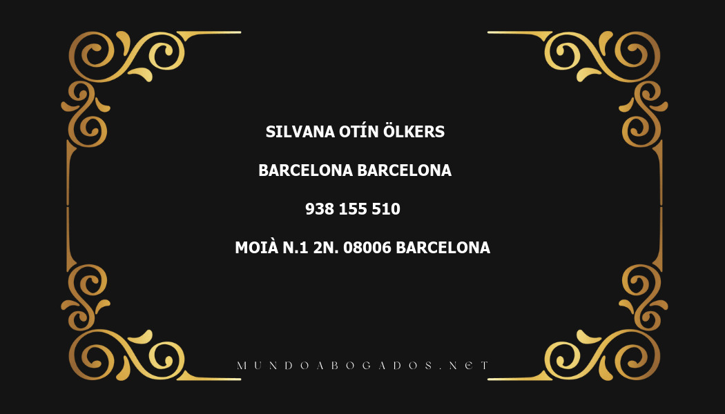 abogado Silvana Otín Ölkers en la localidad de Barcelona