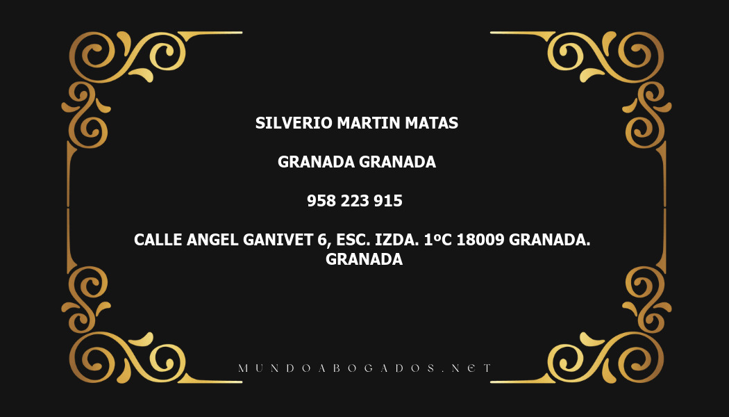 abogado Silverio Martin Matas en la localidad de Granada