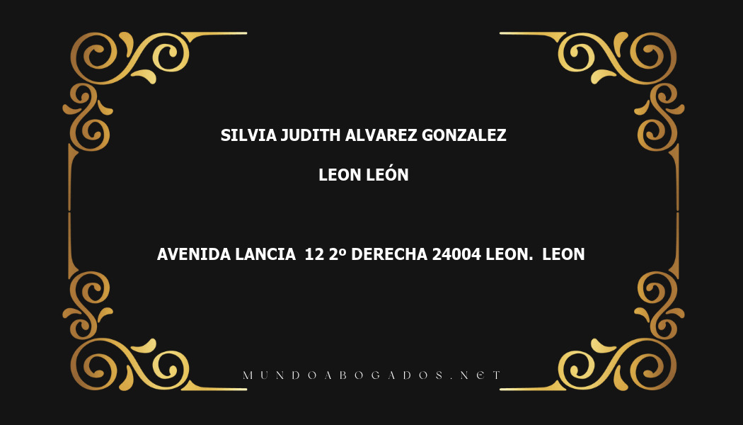 abogado Silvia Judith Alvarez Gonzalez en la localidad de Leon