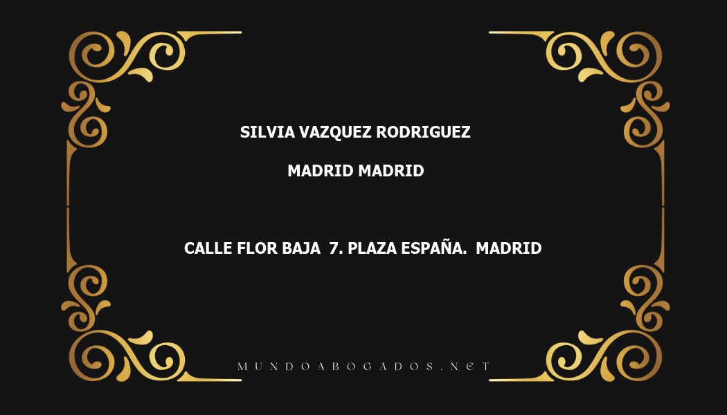 abogado Silvia Vazquez Rodriguez en la localidad de Madrid