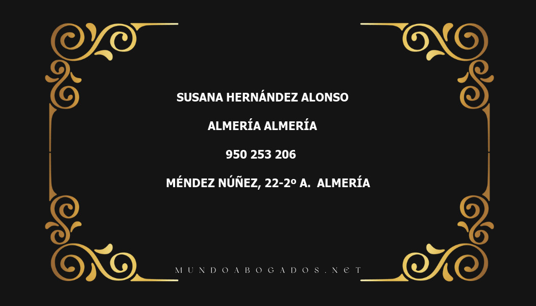 abogado Susana Hernández Alonso en la localidad de Almería