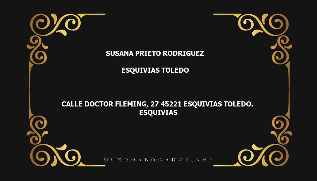 abogado Susana Prieto Rodriguez en la localidad de Esquivias