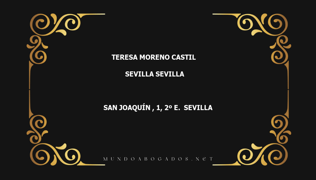 abogado Teresa Moreno Castil en la localidad de Sevilla