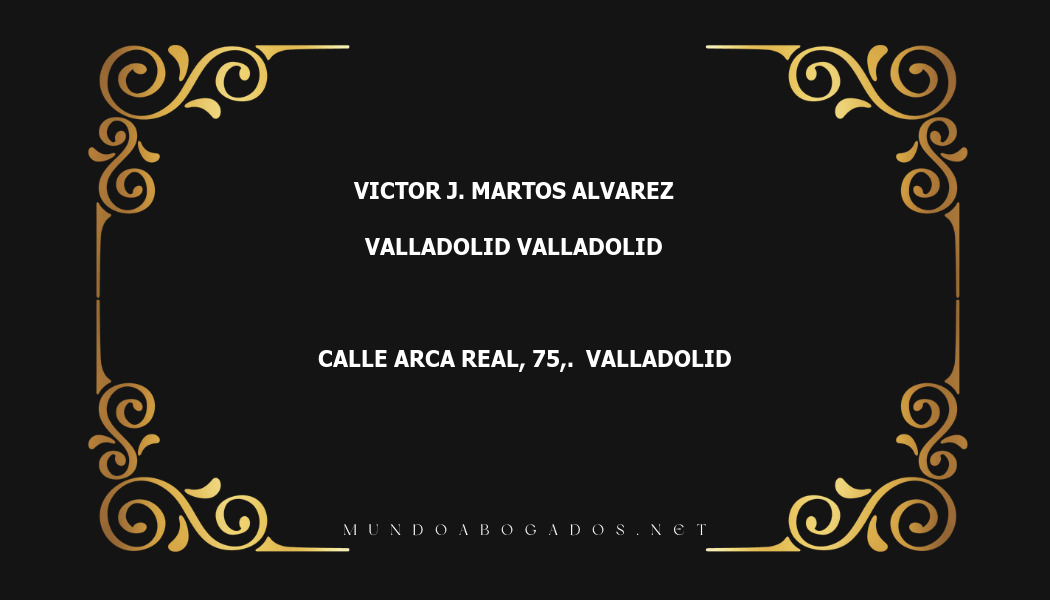 abogado Victor J. Martos Alvarez en la localidad de Valladolid