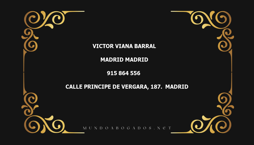 abogado Victor Viana Barral en la localidad de Madrid