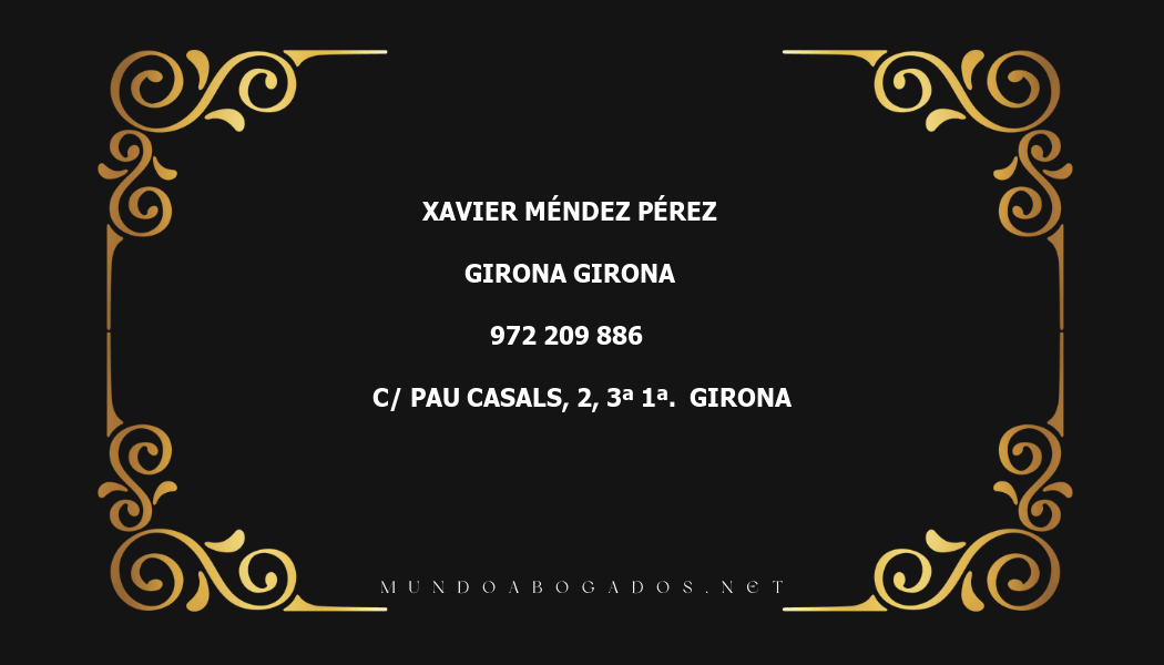 abogado Xavier Méndez Pérez en la localidad de Girona